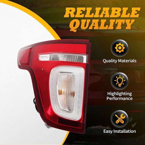 Right Tail Light Assembly Compatible with 2011-2015 Explorer Passenger Side Rear Brake Lamp with bulbs Taillamp FO2801226C BB5Z13404C in Saudi Arabia
