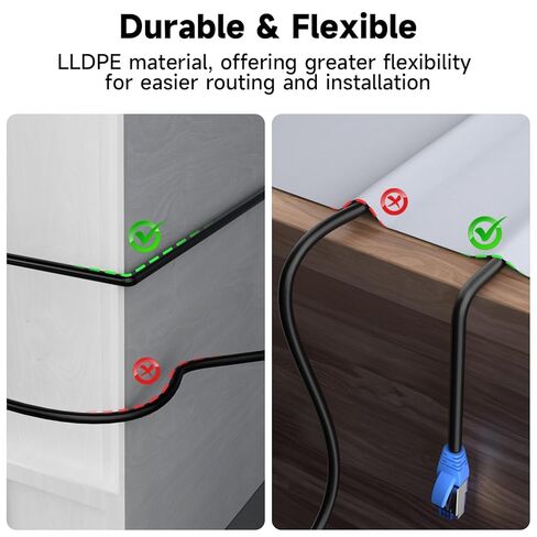 Cat6A Outdoor Ethernet Cable 100 ft Supports POE, 23AWG 550MHz High-Speed CAT6A Cable Direct Burial Waterproof, Internet Cable LLDPE Outer UTP UV LAN Network Ethernet Cord with 20 Cable Ties in Saudi Arabia
