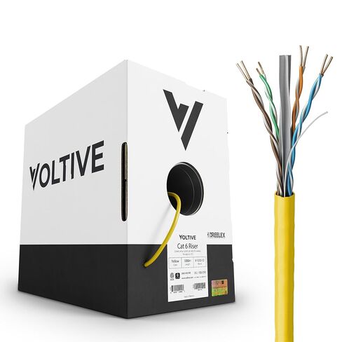 كابل إيثرنت Voltive Cat6، Riser (CMR)، أزرق، 1000 قدم - 23AWG 4 أزواج من النحاس الصلب العاري، UTP، 600 ميجاهرتز، معتمد من UL وتم التحقق من ETL - V-1232-7 in Kuwait