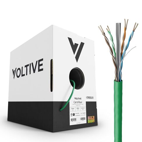 كابل إيثرنت Voltive Cat6، Riser (CMR)، أزرق، 1000 قدم - 23AWG 4 أزواج من النحاس الصلب العاري، UTP، 600 ميجاهرتز، معتمد من UL وتم التحقق من ETL - V-1232-7 in Kuwait
