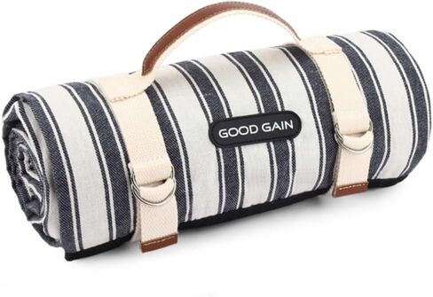 G GOOD GAIN Waterproof Picnic Blanket Portable with Carry Strap for Beach Mat or Family Outdoor Camping Party（Multicolored） in Saudi Arabia