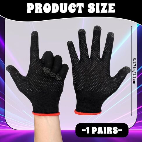 Anti-Sweat Breathable Mobile Finger Sleeve, Mobile Game Gloves, Ultra-Thin Mobile Gaming Gloves for Sweaty Hands, Cold Hands, High-Ranking Players Mobile Game Streamer in Saudi Arabia