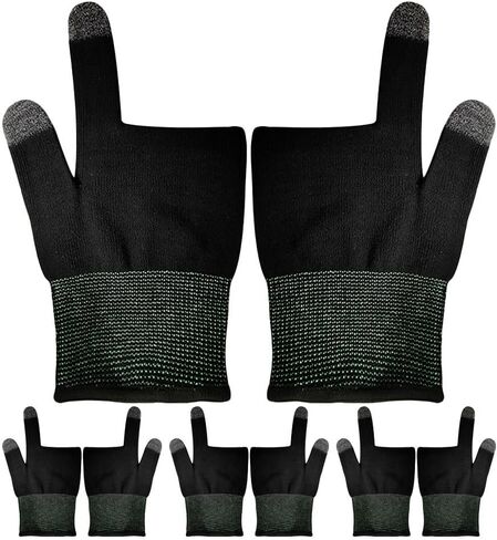 GALPADA 4pairs Breathable Finger Gloves for Gaming Highly Sensitive Touchscreen Sleeves for Mobile Gamers Cycling and Billiards of Comfortable Knit Finger Thimbles in Saudi Arabia