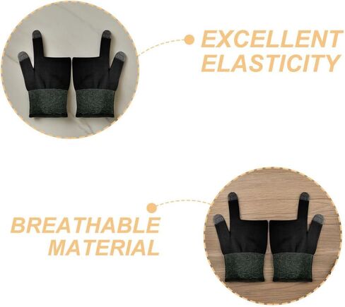 GALPADA 4pairs Breathable Finger Gloves for Gaming Highly Sensitive Touchscreen Sleeves for Mobile Gamers Cycling and Billiards of Comfortable Knit Finger Thimbles in Saudi Arabia