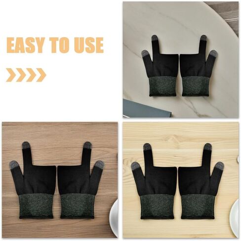 GALPADA 4pairs Breathable Finger Gloves for Gaming Highly Sensitive Touchscreen Sleeves for Mobile Gamers Cycling and Billiards of Comfortable Knit Finger Thimbles in Saudi Arabia