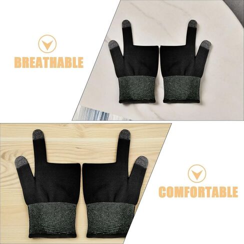 GALPADA 4pairs Breathable Finger Gloves for Gaming Highly Sensitive Touchscreen Sleeves for Mobile Gamers Cycling and Billiards of Comfortable Knit Finger Thimbles in Saudi Arabia