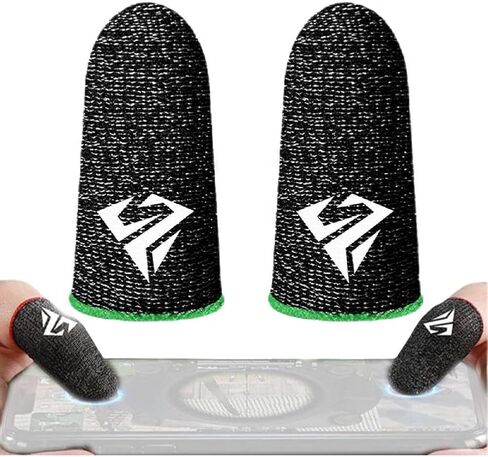 1Pair Finger Sleeves for Gaming,Thumb Sleeves Mobile Gaming Finger Protector,Anti-Slip Sweatproof Ultra-Thin 0.7mm Touch Screen Gloves Fingertip Cover for Mobile Game Gamin-g Thumb in Saudi Arabia