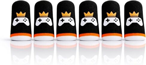 King of The Game - Improved Materials Gaming Finger Sleeves (6 Pack) for Touch Screens and Controllers. Skin-Protective, Ultra-Sensitive, Sweat-Resistant, Breathable and Stretchable. (Purple) in Saudi Arabia