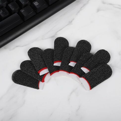 10 Pieces Ultra-Thin Silver Fiber, 0.3mm Gaming Finger Sleeves, Smooth Operation, Breathable, Anti-Sweat, Anti-Slip Design, Thumb Sleeve for Mobile Games Fit Mobile Phone Tablet Devices in Saudi Arabia