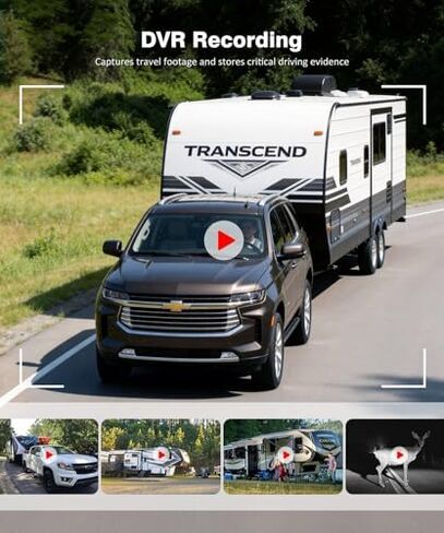كاميرا احتياطية AUTO-VOX RV لاسلكية: كاميرات خلفية وجانبية مع شاشة تسجيل مقسمة 7.2 بوصة عالية الدقة 3، حامل شفط مرن، إشارة ثابتة وهوائي مزدوج للتخييم، العجلة الخامسة، مسار السفر in Saudi Arabia