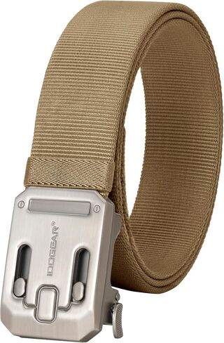 IDOGEAR Men's Ratchet Belt 1.5" Heavy Duty Nylon Belts Automatic Slide Buckle No Holes Tactical Casual for Jeans Work Outdoor in Saudi Arabia