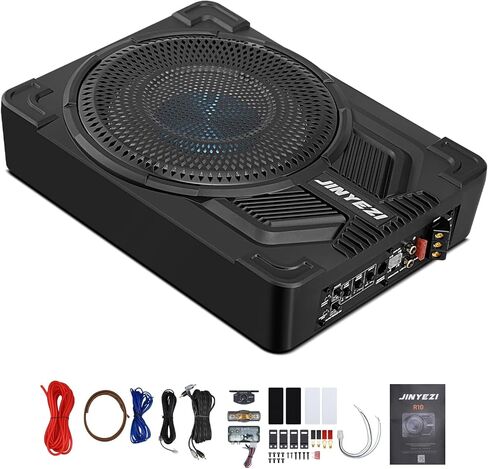 10" 1200W Under Seat Car Subwoofer, Upgraded IRS2095 (IC) + IRL540N (MOSFET) Class D Amplifier, Upgrade Bass Enhancement and Cooling, Independent Low-Pass Filter & Gain Control in Saudi Arabia