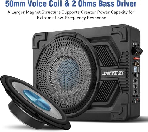 10" 1200W Under Seat Car Subwoofer, Upgraded IRS2095 (IC) + IRL540N (MOSFET) Class D Amplifier, Upgrade Bass Enhancement and Cooling, Independent Low-Pass Filter & Gain Control in Saudi Arabia