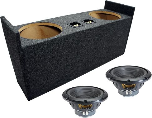 Alpine Compatible with 1987-2006 Jeep Wrangler YJ TJ Sealed Dual 10" W10S4 Loaded Subwoofer Stereo Sub Box Enclosure Car Audio Bundle 500W RMS 4 Ohm in Saudi Arabia