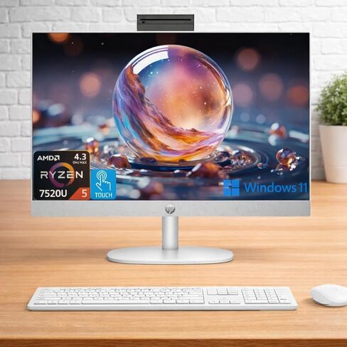 كمبيوتر مكتبي HP الكل في واحد بشاشة لمس FHD مقاس 27 بوصة، AMD Ryzen 5 (يصل إلى 4.3 جيجا هرتز)، ذاكرة الوصول العشوائي DDR5 سعة 16 جيجابايت، 1 تيرابايت PCIe SSD، Wi-Fi 6، USB-C، HDMI، لوحة مفاتيح وماوس لاسلكي، Windows 11 in Kuwait