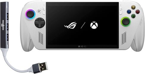 ASUS ROG Xbox Ally Gaming Handheld 7" 120Hz Touchscreen IPS Display (AMD Ryzen Z2 A, 16GB LPDDR5X, 512GB SSD, AMD RDNA 2 Graphics, Fingerprint, WiFi 6E, Bluetooth 5.4, Win 11 Home) with DKZ Hub in Saudi Arabia
