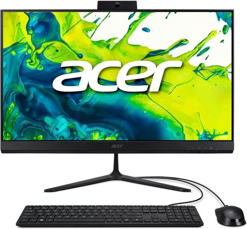 acer Aspire C24 AIO Desktop | 23.8" Full HD IPS 120Hz Display | AMD Ryzen 5 7430U Hexa-Core Processor | AMD Radeon Graphics | 16GB DDR4 | 512GB SSD | Wi-Fi 6E | USB Keyboard & Mouse | C24-2G-UR15 in Saudi Arabia