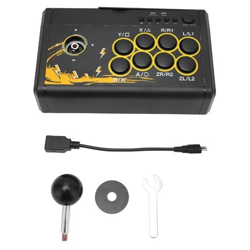 Lazimin Arcade Fight Stick، وحدة تحكم ألعاب سلكية USB، وحدة تحكم قتالية أركيد قديمة، التوصيل والتشغيل، دعم وظيفة Turbo، تنطبق على PS3، PS4، للتبديل، الكمبيوتر الشخصي in Saudi Arabia