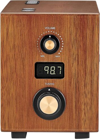 B7800 Precision Tone Modern Clock Radio – Bulova 150th Anniversary Edition, Solid American Walnut Case, Bluetooth Speaker, FM Radio, USB-A & USB-C Charging, Lighted Dial, Alarm with Snooze in Saudi Arabia