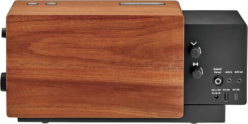 B7800 Precision Tone Modern Clock Radio – Bulova 150th Anniversary Edition, Solid American Walnut Case, Bluetooth Speaker, FM Radio, USB-A & USB-C Charging, Lighted Dial, Alarm with Snooze in Saudi Arabia