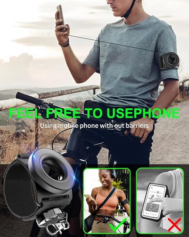 Running Phone Armband&Wristband Holder, Upgraded N52 Magnetic Telescopic Anti-Drop Lanyard, 360° Rotatable Strap for iPhone Samsung Android in Saudi Arabia