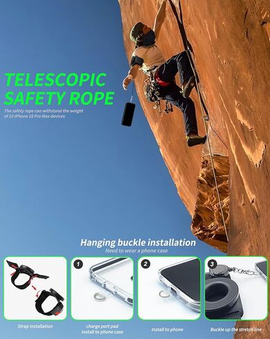 Running Phone Armband&Wristband Holder, Upgraded N52 Magnetic Telescopic Anti-Drop Lanyard, 360° Rotatable Strap for iPhone Samsung Android in Saudi Arabia