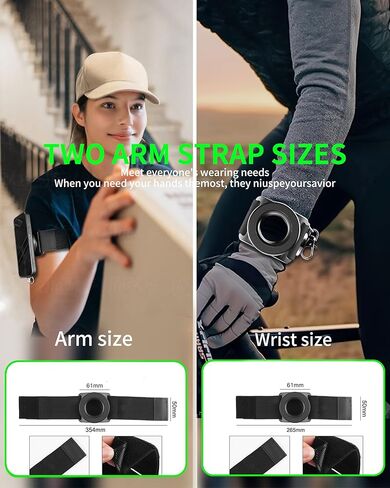 Running Phone Armband&Wristband Holder, Upgraded N52 Magnetic Telescopic Anti-Drop Lanyard, 360° Rotatable Strap for iPhone Samsung Android in Saudi Arabia
