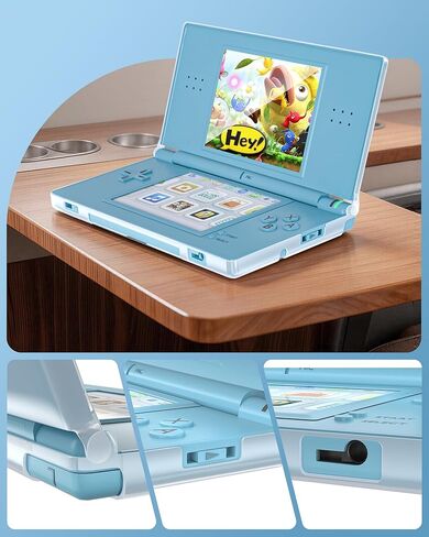 حافظة حماية شفافة لجهاز Nintendo DS Lite - غطاء صلب للكمبيوتر الشخصي مع واقيات شاشة مزدوجة ومجموعة التثبيت - مجموعة حماية الكل في واحد، مصممة لجهاز DS Lite فقط - ليست أفلام زجاجية مقسى in Kuwait