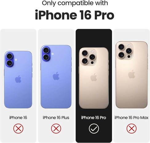 حافظة FireNova مصممة لهاتف iPhone 16 Pro، حافظة هاتف مطورة من السيليكون [حماية الكاميرا]، بطانة داخلية ناعمة مضادة للخدش من الألياف الدقيقة، 2024، أسود in Kuwait