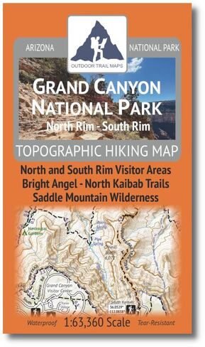 Grand Canyon National Park - Arizona Hiking Map (2026) in Saudi Arabia