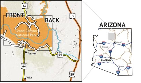Grand Canyon National Park - Arizona Hiking Map (2026) in Saudi Arabia