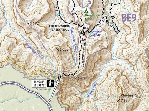 Grand Canyon National Park - Arizona Hiking Map (2026) in Saudi Arabia
