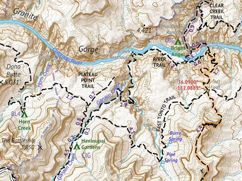 Grand Canyon National Park - Arizona Hiking Map (2026) in Saudi Arabia