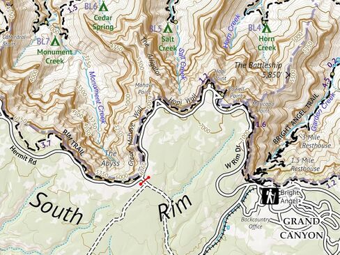 Grand Canyon National Park - Arizona Hiking Map (2026) in Saudi Arabia