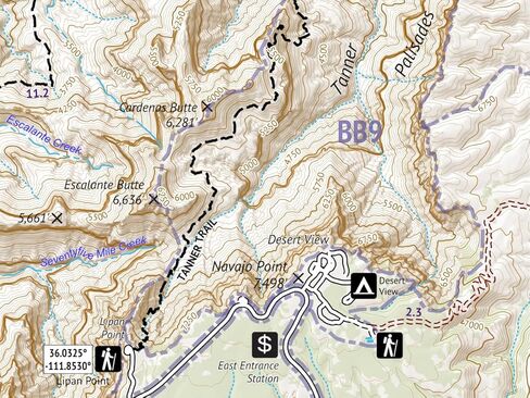Grand Canyon National Park - Arizona Hiking Map (2026) in Saudi Arabia