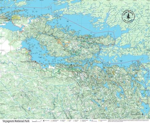 خريطة Voyageurs National Park - خريطة قماشية مقاومة للماء ومتينة للمشي لمسافات طويلة والتخييم من شركة True North Map in Saudi Arabia