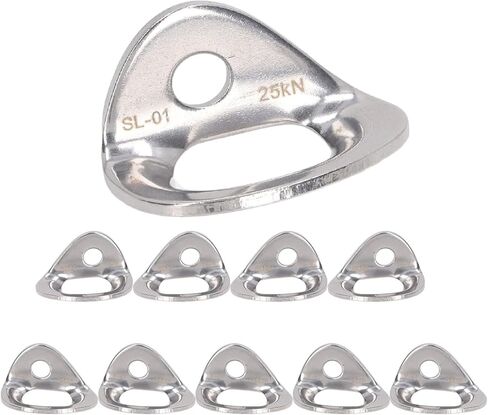 10PCS 25KN Bolt Hangers Rock Climbing Holds, 316 Stainless Steel Lightweight Climbing Hanger Rock Climbing Anchors for 10MM/ 3/8" Drill Bit, for Cave Exploration Engineering Protection in Saudi Arabia