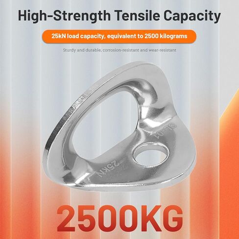 10PCS 25KN Bolt Hangers Rock Climbing Holds, 316 Stainless Steel Lightweight Climbing Hanger Rock Climbing Anchors for 10MM/ 3/8" Drill Bit, for Cave Exploration Engineering Protection in Saudi Arabia