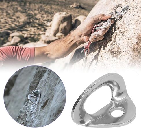 10PCS 25KN Bolt Hangers Rock Climbing Holds, 316 Stainless Steel Lightweight Climbing Hanger Rock Climbing Anchors for 10MM/ 3/8" Drill Bit, for Cave Exploration Engineering Protection in Saudi Arabia