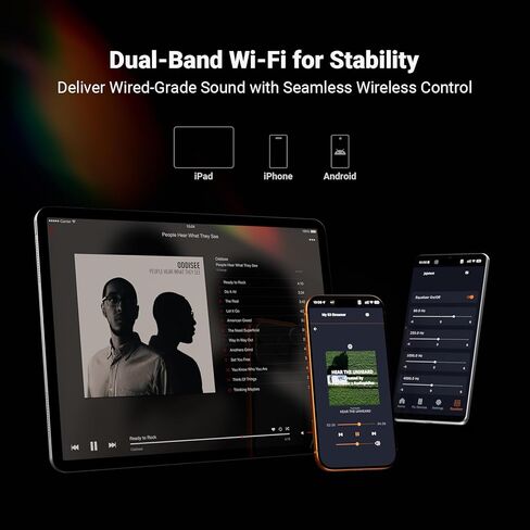 Fosi Audio S3 HiFi Music Streamer DAC Preamp, AK4493SEQ DAC Wi-Fi 6 Bluetooth 5.3, Digital Transport with XLR Balanced/Optical/Sub Out/HDMI eARC, AirPlay 2 Spotify Connect Tidal, 5-Band EQ in Saudi Arabia