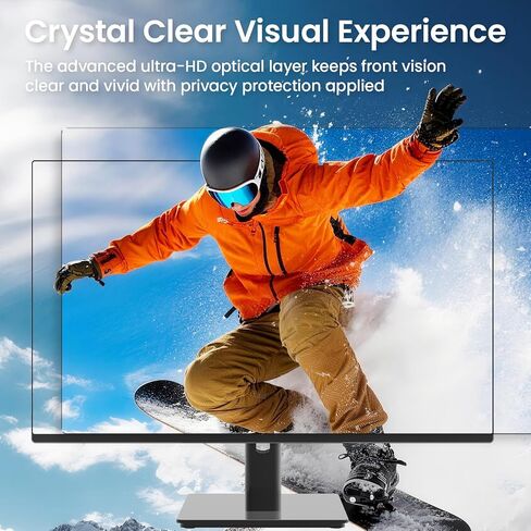 Magnetic Privacy Screen for 24 Inch Monitor 16:9 Aspect Ratio, Removable Anti Blue Light Filter with Eye Protection,Hanging Anti-Spy Protector for Flat Desktop Computers in Saudi Arabia