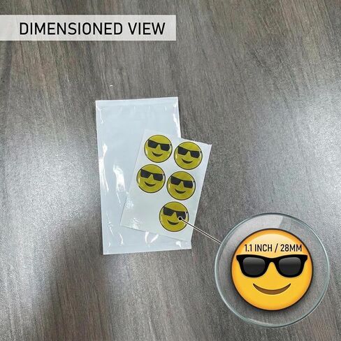 ملصق EMF Neutralizer Emoji مكون من 6 قطع - ملصقات رفيعة من مزيج معدني لاصق للهاتف الخلوي والكمبيوتر المحمول والكمبيوتر اللوحي والأجهزة الإلكترونية - تصميمات رموز تعبيرية ملونة in Kuwait