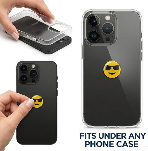 ملصق EMF Neutralizer Emoji مكون من 6 قطع - ملصقات رفيعة من مزيج معدني لاصق للهاتف الخلوي والكمبيوتر المحمول والكمبيوتر اللوحي والأجهزة الإلكترونية - تصميمات رموز تعبيرية ملونة in Kuwait