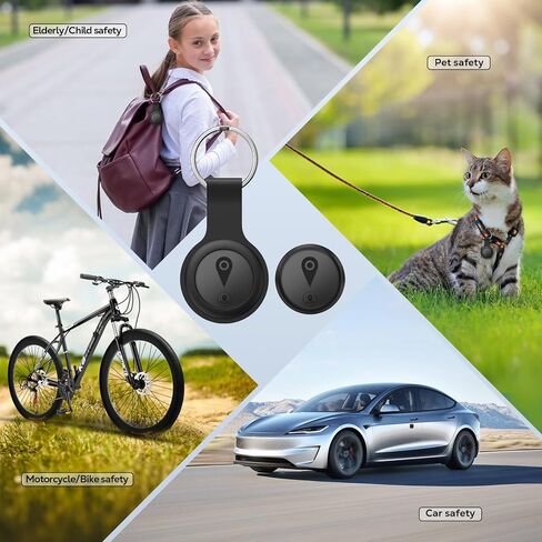 أجهزة تتبع للسيارات المخفية، 2 حزمة جهاز تعقب GPS للمركبات، جهاز تعقب GPS محمول صغير للسيارات مضاد لرذاذ الماء لنظام iOS Find My (iOS فقط)، لا يوجد اشتراك في الرسوم الشهرية ولا يتطلب بطاقة SIM - أسود in Saudi Arabia