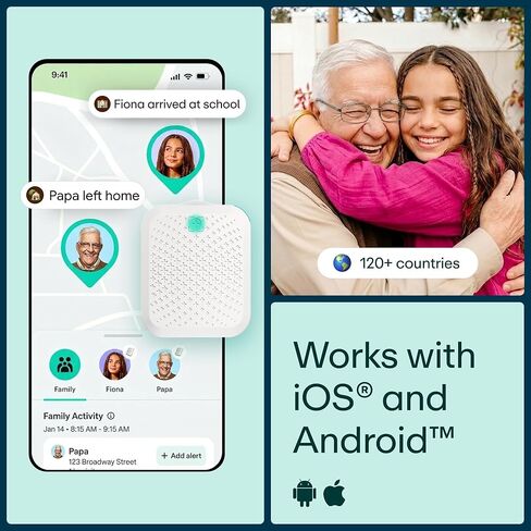 Greenlight Safe Family - جهاز تعقب GPS للأطفال وكبار السن | بدون شاشة، زر SOS، تنبيهات المنطقة الآمنة، التتبع الداخلي والخارجي، لا حاجة للهاتف، عمر بطارية يصل إلى 30 يومًا | الاشتراك مطلوب in Saudi Arabia