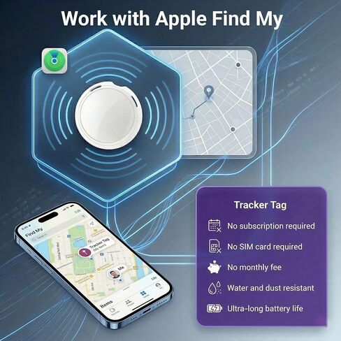 2 حزمة جهاز تعقب GPS للمركبات بدون اشتراك جهاز تعقب السيارة يعمل مع Apple Find My (iOS فقط) أجهزة تتبع مخفية للتتبع العالمي للسيارات، مكتشف بلوتوث مع إنذار عالٍ لأمتعة السيارة والدراجة والكلاب in Saudi Arabia