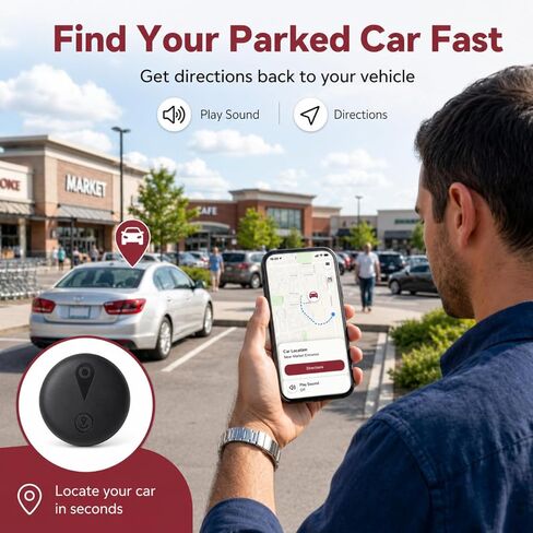 GPS Tracker for Vehicles, Portable Real Time Magnetic GPS Tracking Device, Car Tracker with Global Coverage, Vehicle Tracker for Cars, Trucks, Kids, Dogs, Luggage, No Monthly Fee（Black） in Saudi Arabia