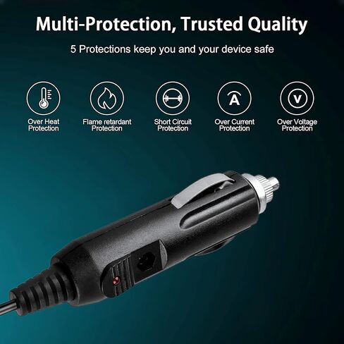 شاحن سيارة DC متوافق مع ماسح راديو Uniden Bearcat AD7019 RELM HS-200 HS-100 Power in Saudi Arabia