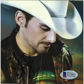 Athlon Sports CTBL-027619 Brad Paisley Signed This is Country Music CD Cover - NO CD - Beckett - BAS No.E55082 in Kuwait