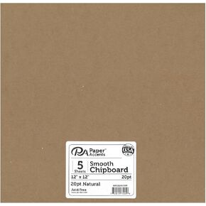Chipboard 12x12 1X Heavy 50pt Black 5pc in Saudi Arabia